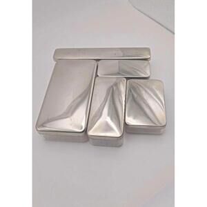 FIVE Piece Vintage Stainless Steel and Lucite TRAVEL KIT
